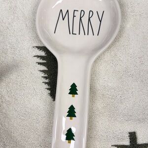Rae Dunn MERRY Artisan Collection Cream Spoon Rest